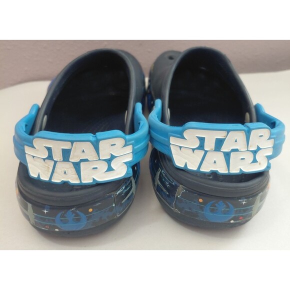 Star Wars Crocs Kids Size C13 Black Clogs X-Wing TIE Fighter Limited Edition - Picture 4 of 10